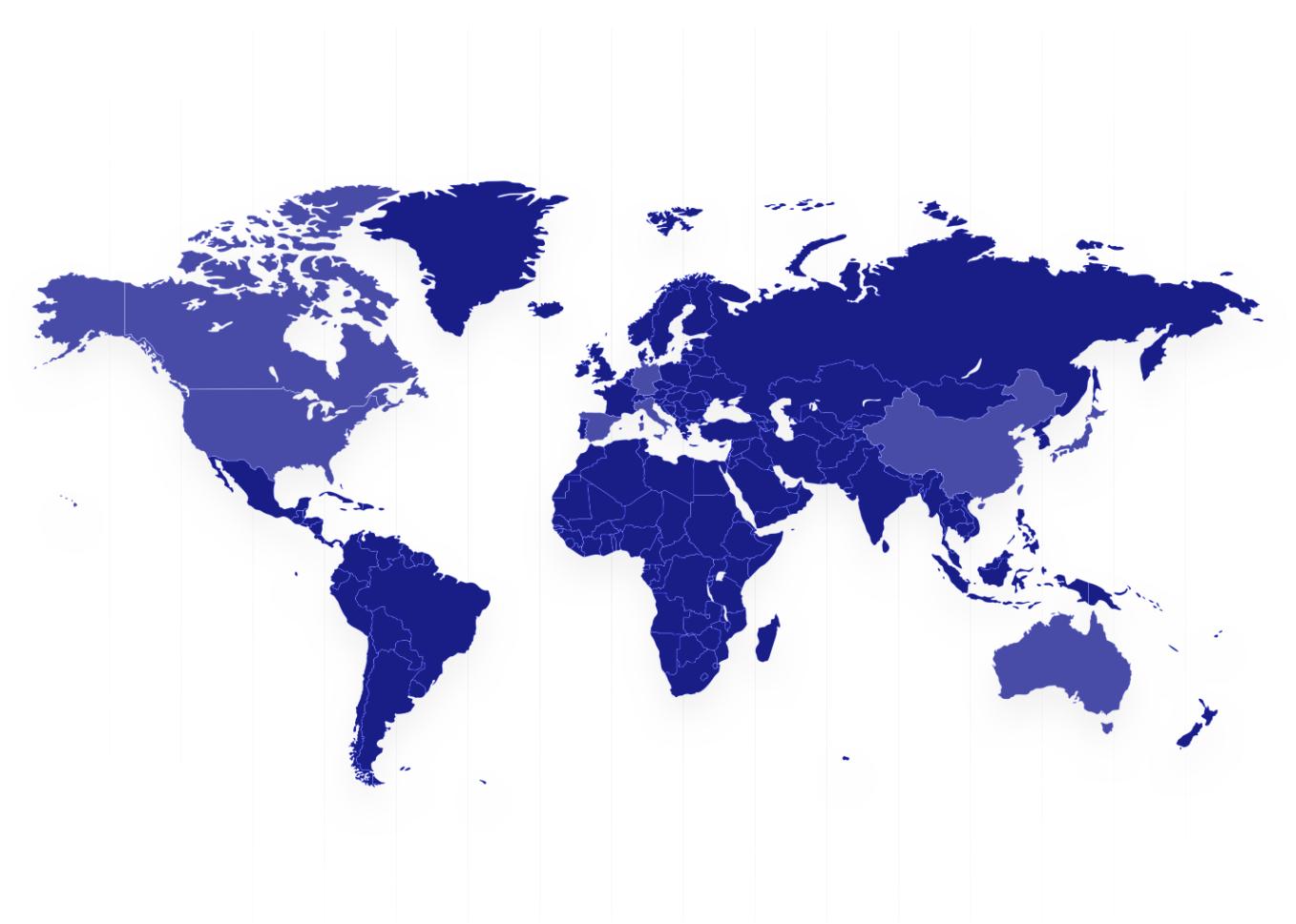 LeMaitre Worldwide map - large