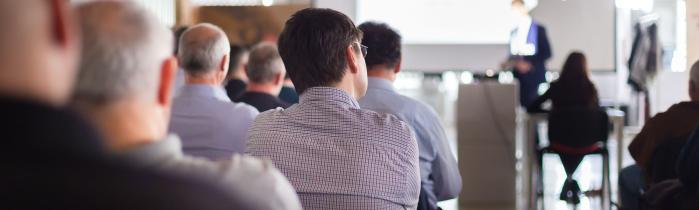 Audience looking at a Presentation